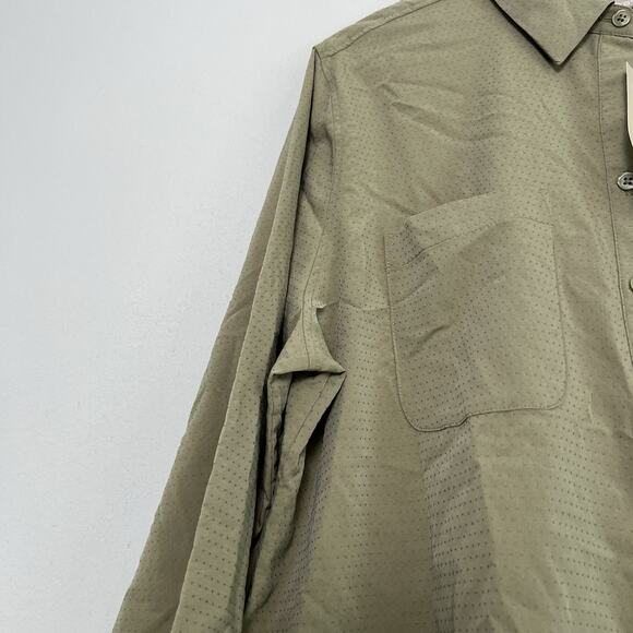 NWT Chico's Women's Button Up Shirt Sz L 12 14 Olive Green Casual Outdoor - Picture 11 of 16